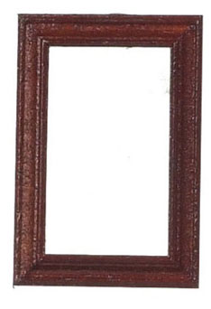 Dollhouse Miniature Wooden Frame 3.2X4.7Cm, Mahogany, 2Pcs